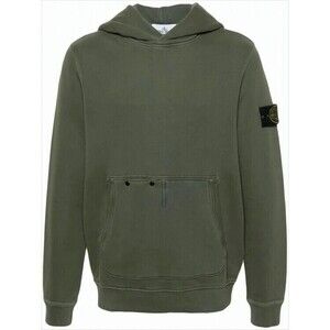 Stone Island Relaxed Fit Olive Green Hoodie - NWT